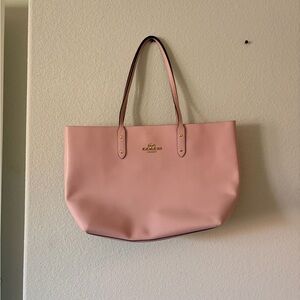 Coach Pink Leather Tote Bag